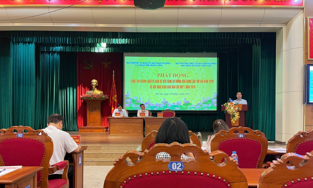 Lễ phát động “Cuộc thi chính luận về bảo vệ nền tảng tư tưởng của Đảng lần thứ Hai, năm 2026 của Đảng bộ Mặt trận Tổ quốc, các đoàn thể Trung ương” và tổ chức Hội nghị giao ban báo chí Quý I/2026