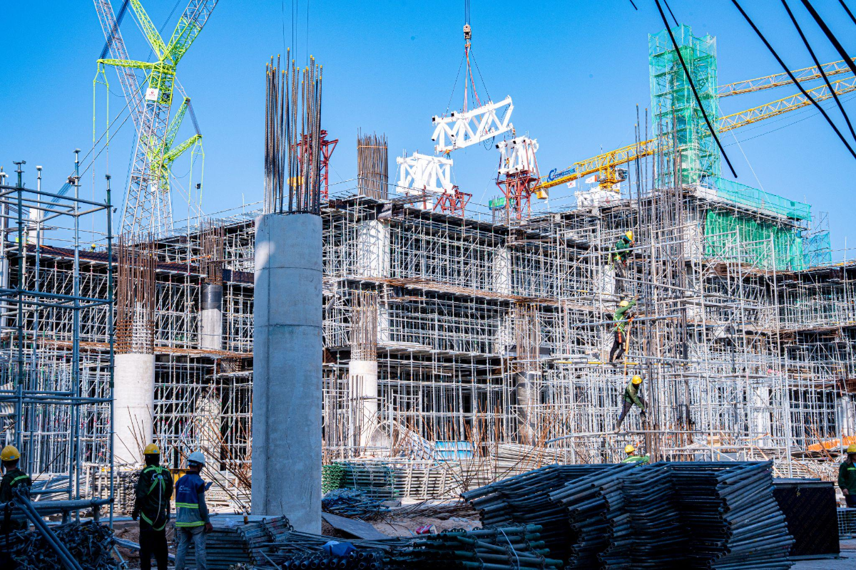 Công trường Nhà ga hành khách T2 sân bay Phú Quốc.