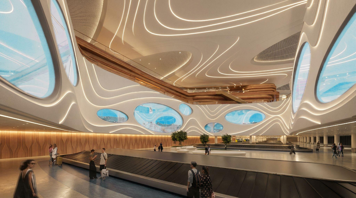 Phối cảnh ga đến, nhà ga hành khách T2 sân bay Phú Quốc.