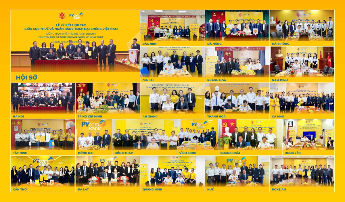 Chương trình kết nối trực tuyến tới các điểm cầu của PVcomBank tại 22 tỉnh, thành phố trên toàn quốc.