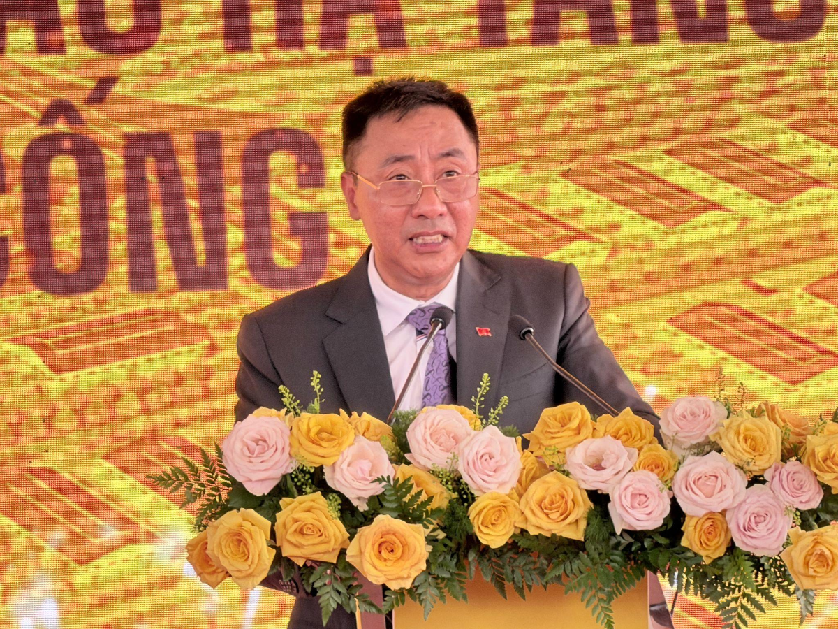 Ông Nguyễn Anh Tuấn, Phó Tổng Giám đốc Tập đoàn T&T Group phát biểu tại Lễ khởi công dự án