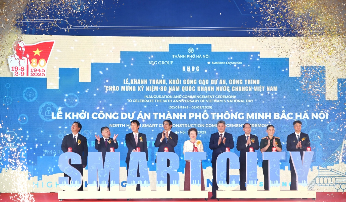 Lễ khởi công dự án thành phố thông minh Bắc Hà Nội.