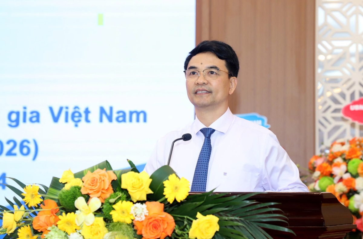 Phó Chủ tịch Liên minh HTX Việt Nam Đinh Hồng Thái phát biểu tại buổi lễ.