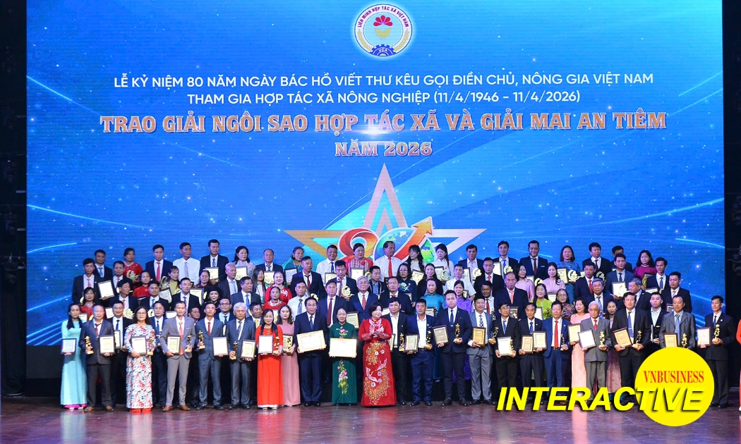 50 ngôi sao HTX Việt Nam 2026 qua những con số ấn tượng