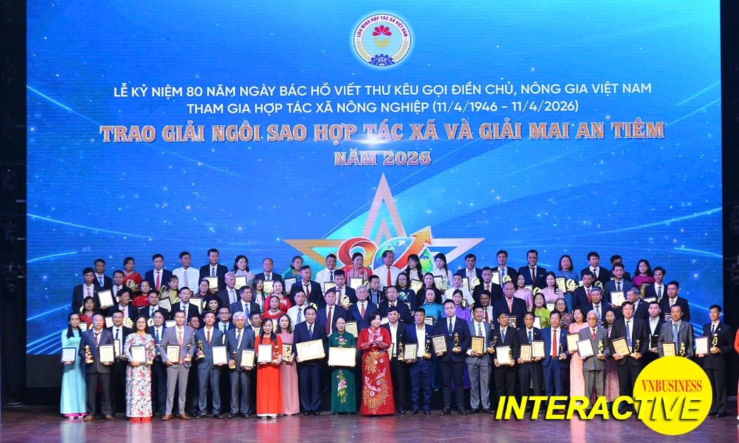 50 ngôi sao HTX Việt Nam 2026 qua những con số ấn tượng