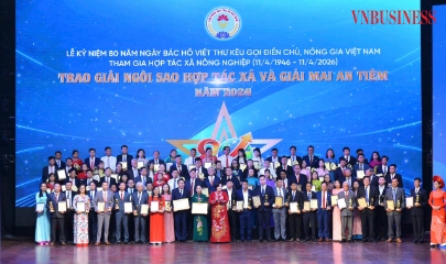 Vinh danh 100 HTX nhận Giải thưởng Ngôi sao Hợp tác xã và Giải Mai An Tiêm năm 2026