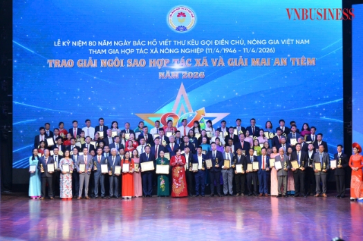 Vinh danh 100 HTX nhận Giải thưởng Ngôi sao Hợp tác xã và Giải Mai An Tiêm năm 2026