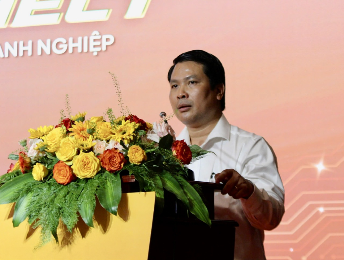Ông Hà Vũ Sơn, Giám đốc Sở Công Thương thành phố Cần Thơ phát biểu tại sự kiện.