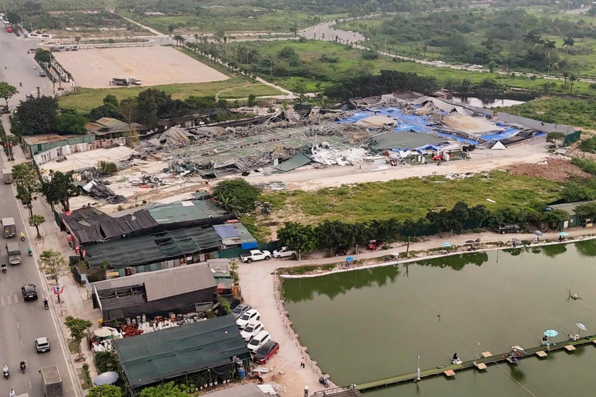 Toàn cảnh khu đất được sử dụng để xây dựng sân pickleball.