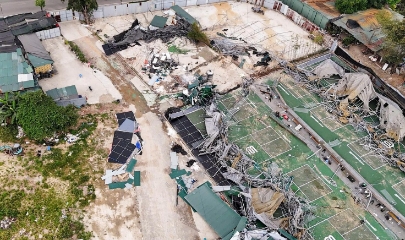 Công trình hơn 6.000m² trở thành bãi tháo dỡ trong thời gian ngắn