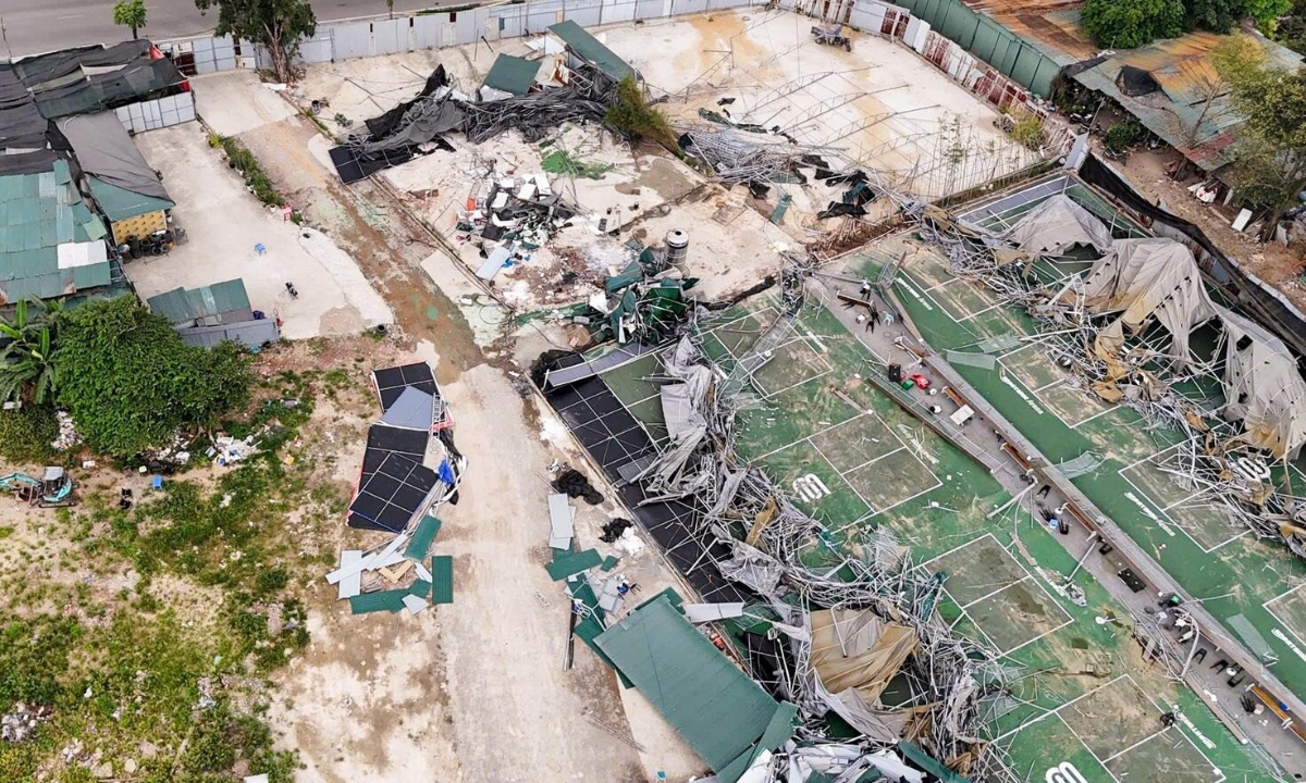 Công trình hơn 6.000m² trở thành bãi tháo dỡ trong thời gian ngắn.