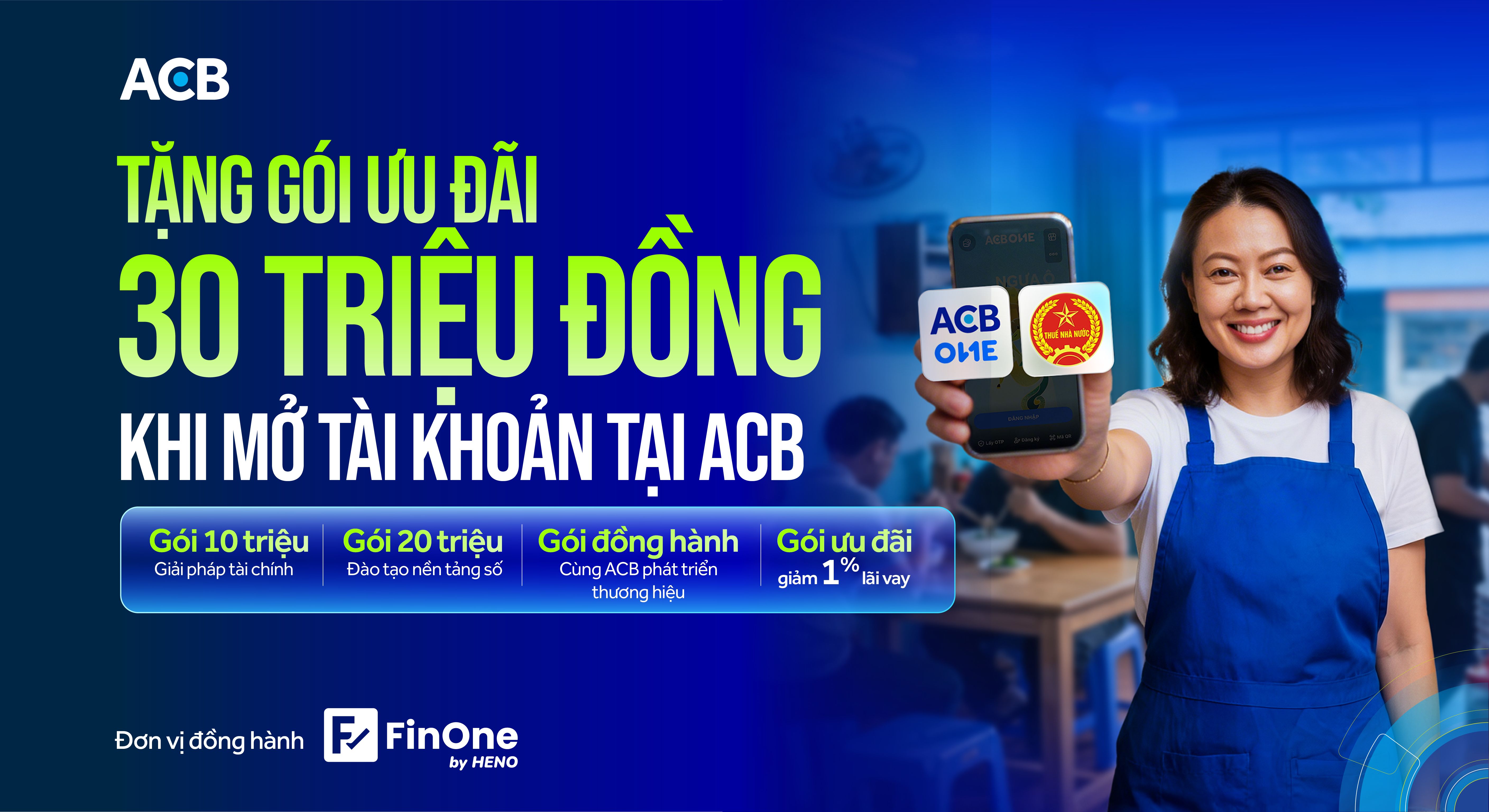 ACB đã triển khai gói ưu đãi đặc biệt trị giá 30 triệu đồng