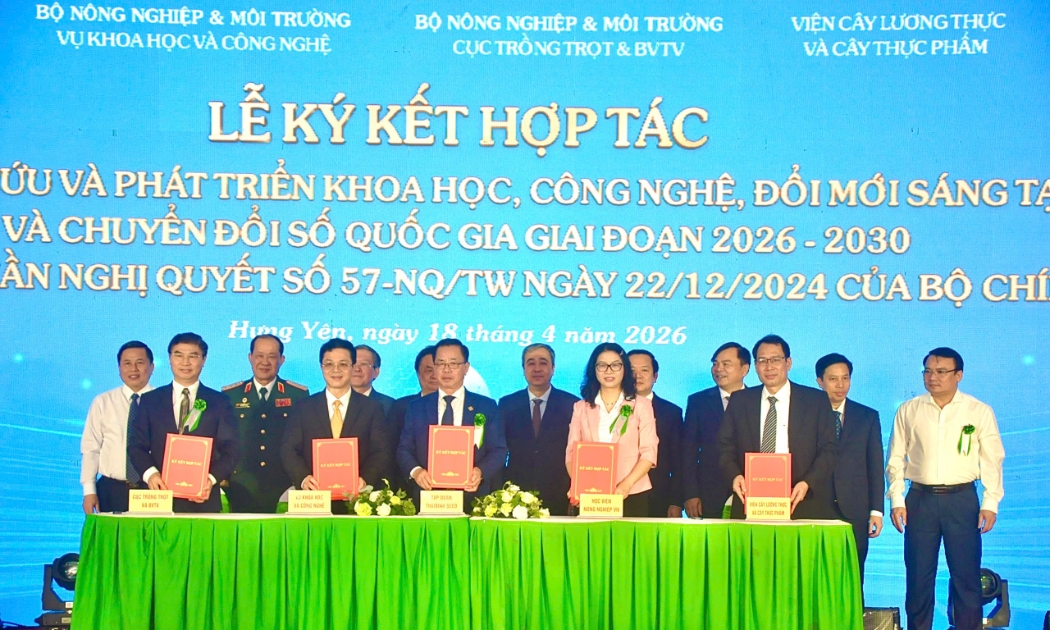 Lễ ký kết các thoả thuận hợp tác chiến lược giữa ThaiBinh Seed và đối tác.