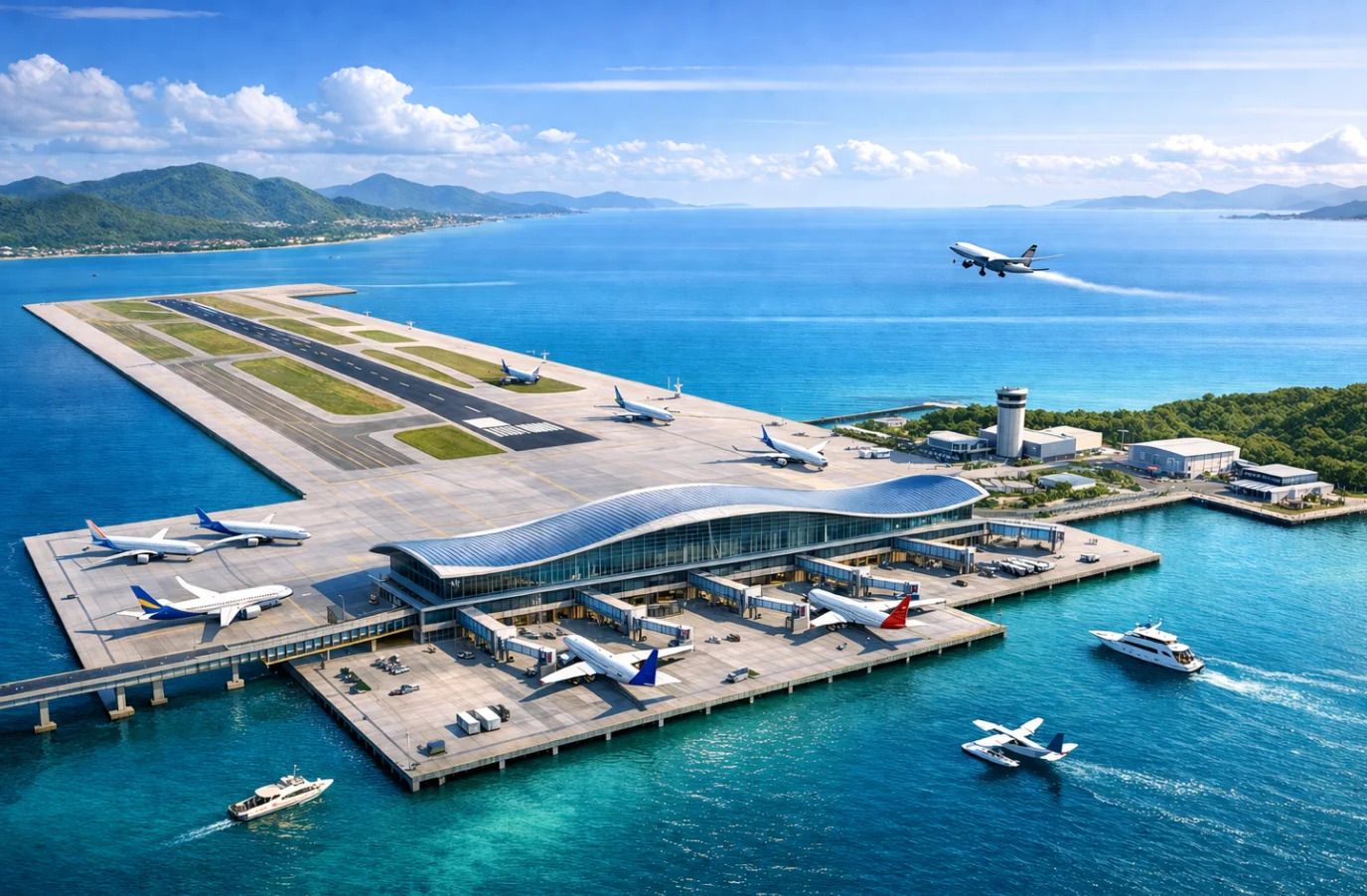 Khu vực Vân Phong được đề xuất xây sân bay trên mặt nước