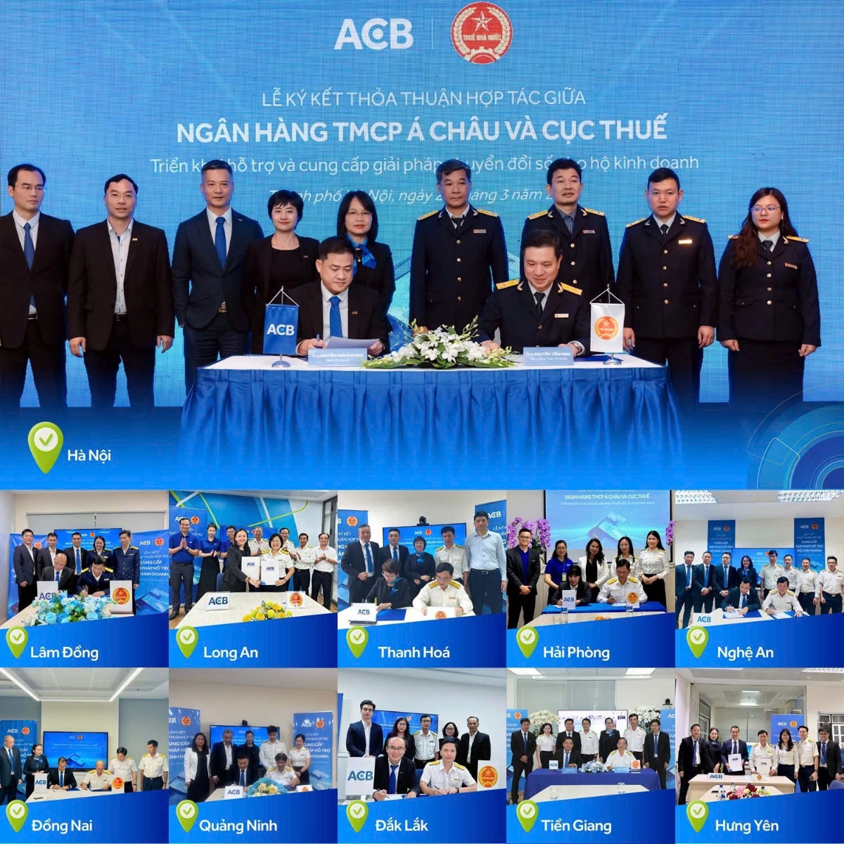 ACB phối hợp với ngành Thuế hỗ trợ hộ kinh doanh kê khai, nộp thuế điện tử.