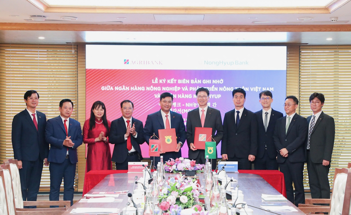 Agribank và NongHyup Bank ký kết Biên bản ghi nhớ ngày 22/4/2026.