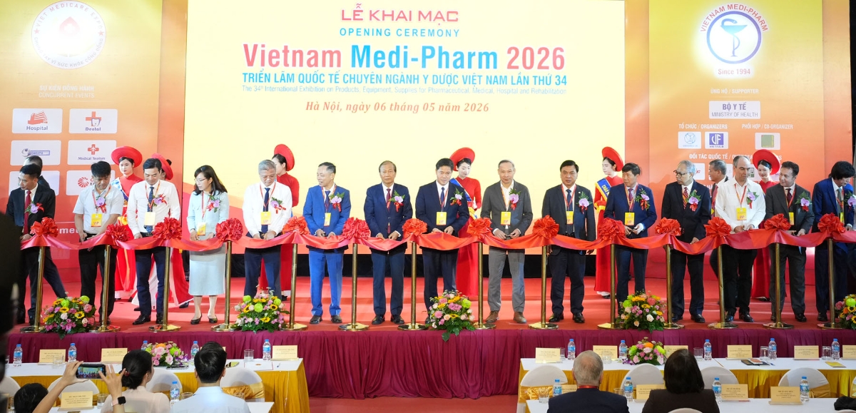 Lễ khai mạc Triển lãm Quốc tế chuyên ngành Y dược Việt Nam lần thứ 34.