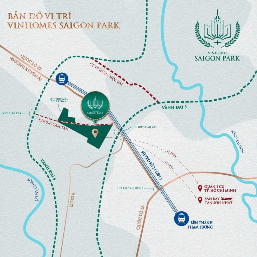 Lợi thế về hạ tầng kết nối giúp Vinhomes Sài Gòn Park xóa bỏ hoàn toàn định kiến địa lý và mở toang cánh cửa giao thương quốc tế.