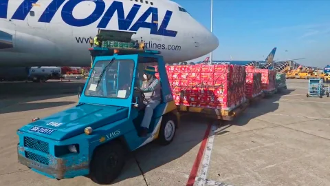 98 tấn nông sản trên chuyến bay charter sang UAE, giúp doanh nghiệp Việt giữ ổn định chuỗi cung ứng.