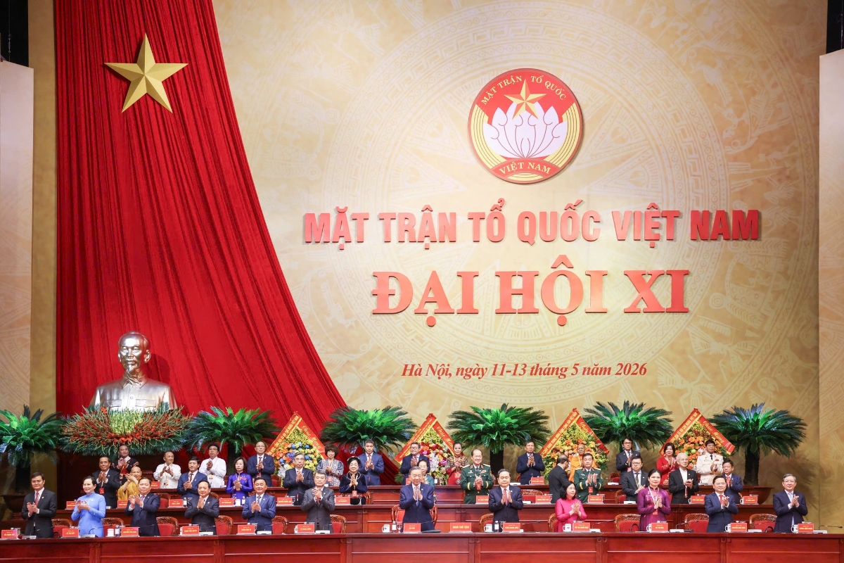 Sáng ngày 12/5, Đại hội đại biểu toàn quốc MTTQ Việt Nam lần thứ XI, nhiệm kỳ 2026 - 2031 đã chính thức khai mạc.