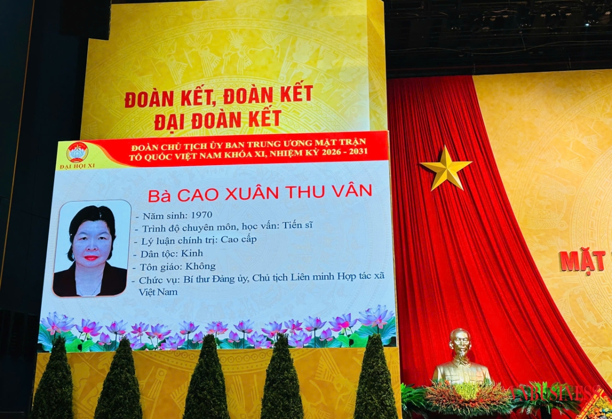 Chủ tịch Liên minh HTX Việt Nam Cao Xuân Thu Vân tham gia Đoàn Chủ tịch MTTQ Việt Nam khóa XI.