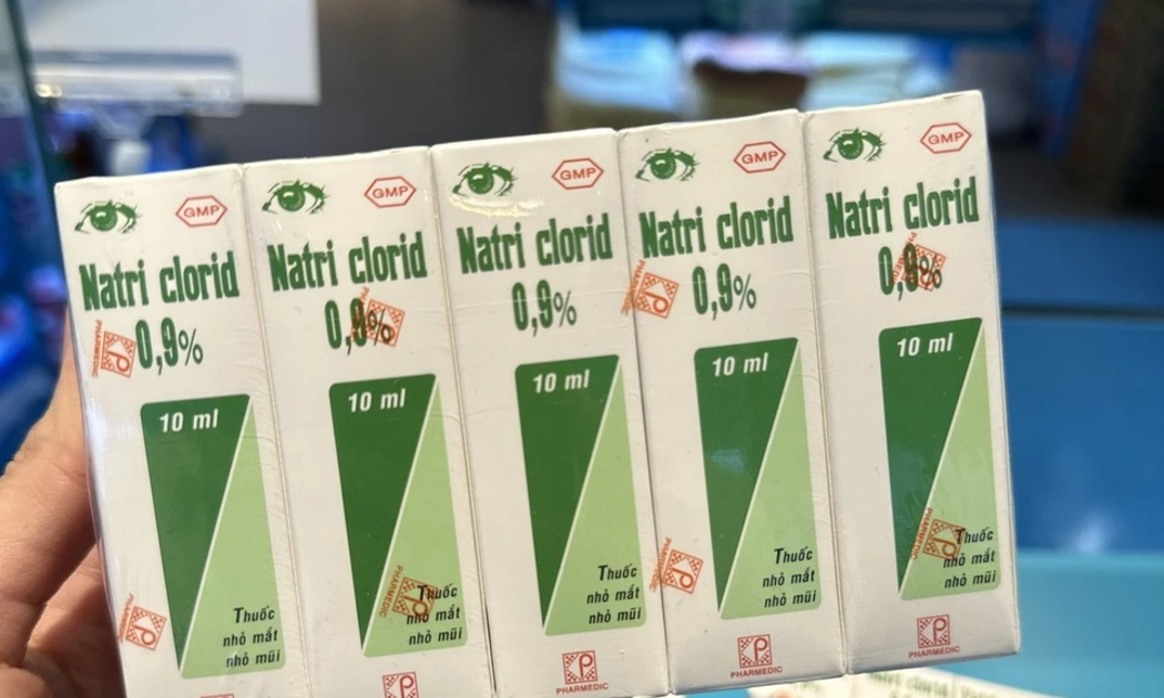 Lô thuốc Natri clorid 0,9% bị xác định không đạt chuẩn chất lượng.