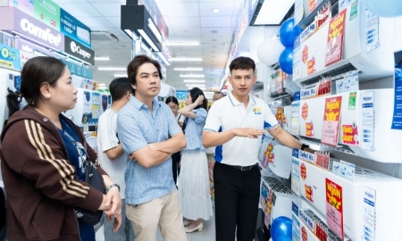 Điện máy Hà Nội sôi động sớm trước cao điểm mùa hè.