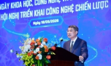 Thủ tướng Lê Minh Hưng phát biểu tại sự kiện Ngày Khoa học, Công nghệ và Đổi mới sáng tạo Việt Nam, sáng 18/5