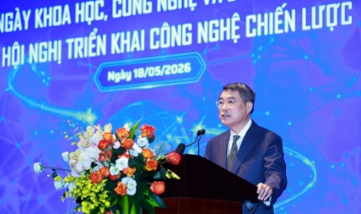 Thủ tướng Lê Minh Hưng phát biểu tại sự kiện Ngày Khoa học, Công nghệ và Đổi mới sáng tạo Việt Nam, sáng 18/5