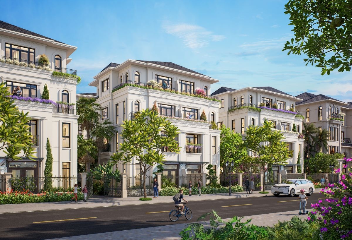 Các căn biệt thự song lập có đơn giá tốt hơn cả dòng sản phẩm nhà phố.