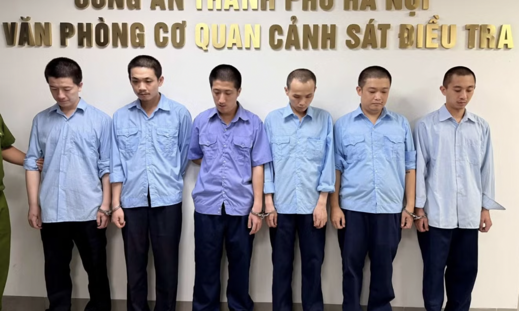 Các đối tượng bị bắt trong đường dây.