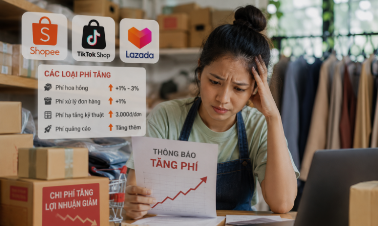 Người bán thêm khó thở khi sàn thương mại điện tử tăng phí