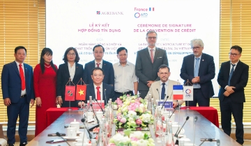 Agribank ký kết Hợp đồng tín dụng Hạn mức tài chính khí hậu với Cơ quan Phát triển Pháp