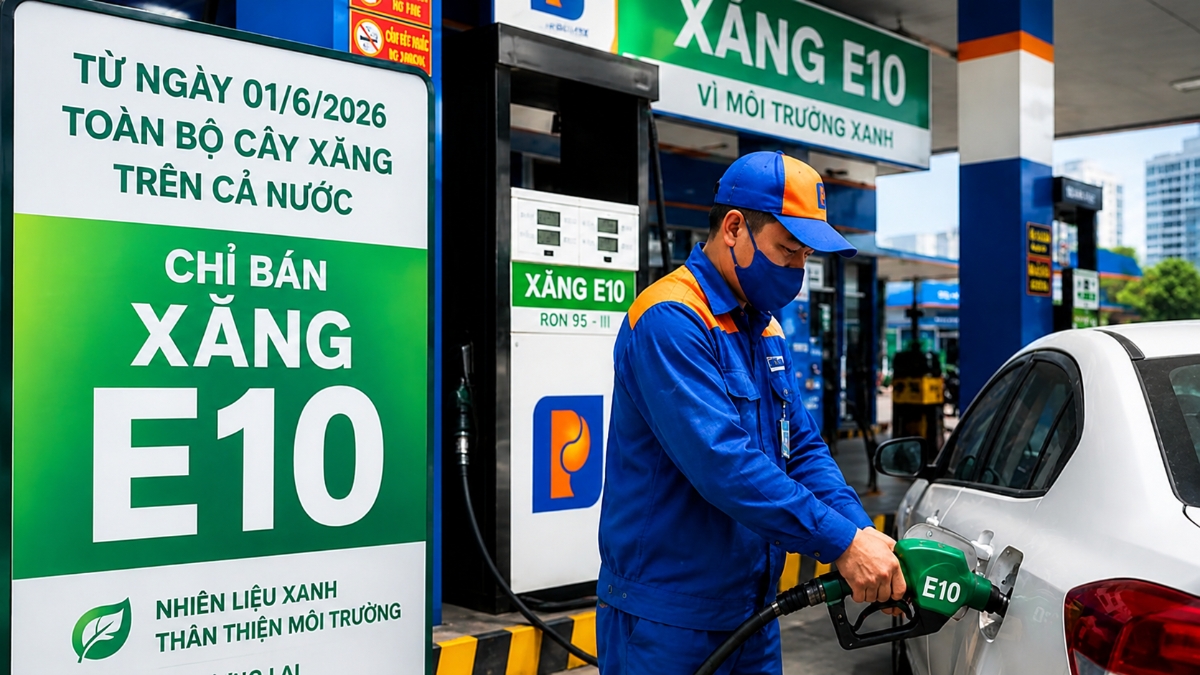 Chỉ còn vài ngày nữa, xăng E10 sẽ thay thế xăng khoáng thông thường trên toàn quốc.