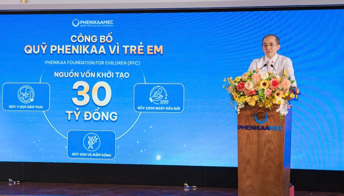 GS.TS Hồ Xuân Năng - Chủ tịch HĐQT Tập đoàn Phenikaa phát biểu.