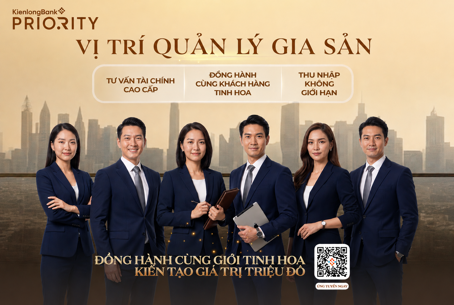 KienlongBank Priority xác định đội ngũ Quản lý gia sản là lực lượng nòng cốt.