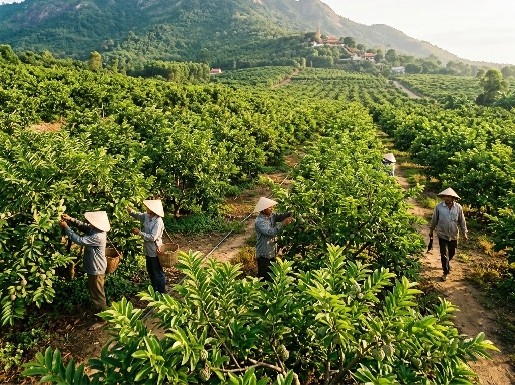 Vườn mãng cầu núi Bà Đen