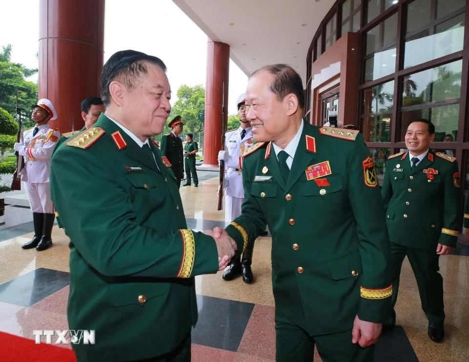 Đại tướng Nguyễn Trọng Nghĩa, Ủy viên Bộ Chính trị, Bí thư Trung ương Đảng, Chủ nhiệm Tổng cục Chính trị Quân đội Nhân dân Việt Nam, tới dự Đại hội. Ảnh: Trọng Đức/TTXVN.