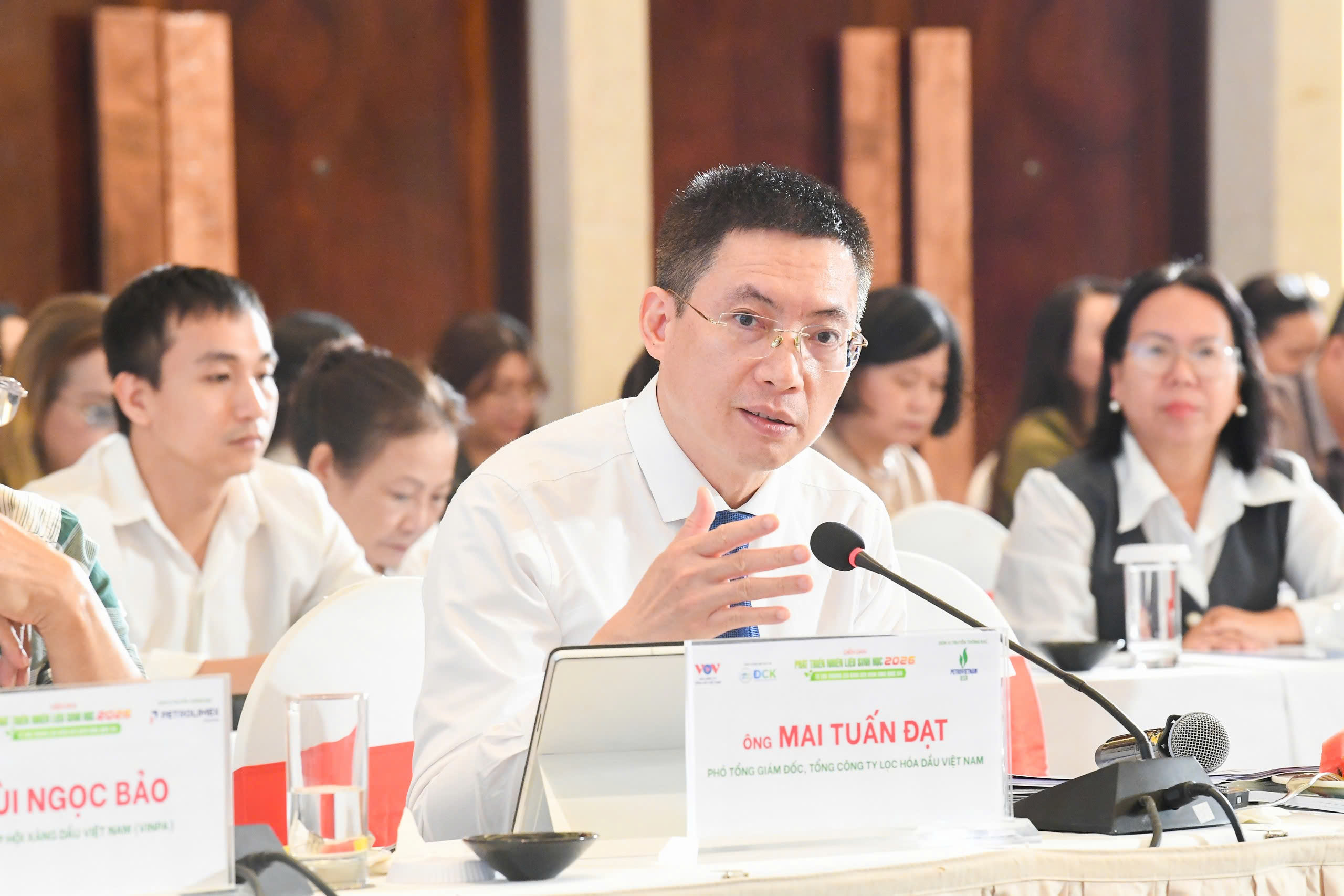Ông Mai Tuấn Đạt – Phó Tổng Giám đốc Tổng Công ty Lọc hóa dầu Việt Nam phát biểu tại Diễn đàn. Ảnh: Trần Đăng Đức