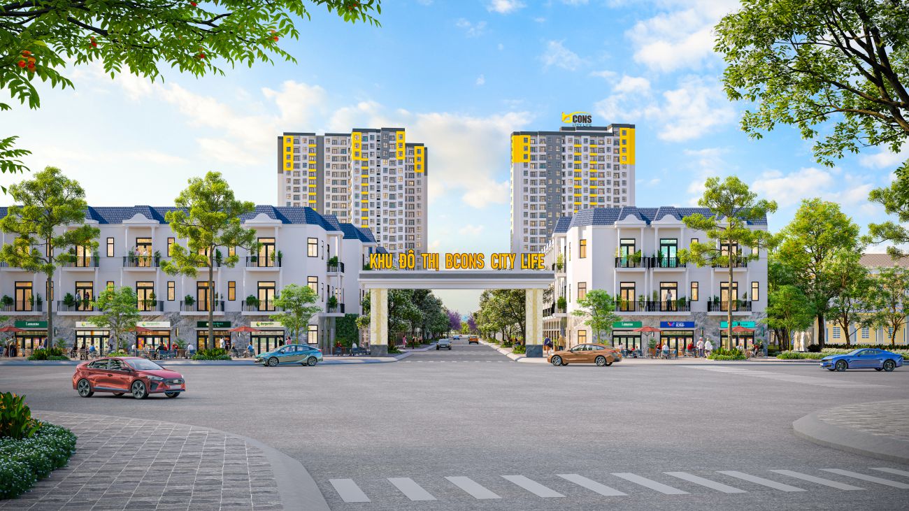Phối cảnh dự án nhà ở xã hội tại P.Tân Uyên, TP.HCM.