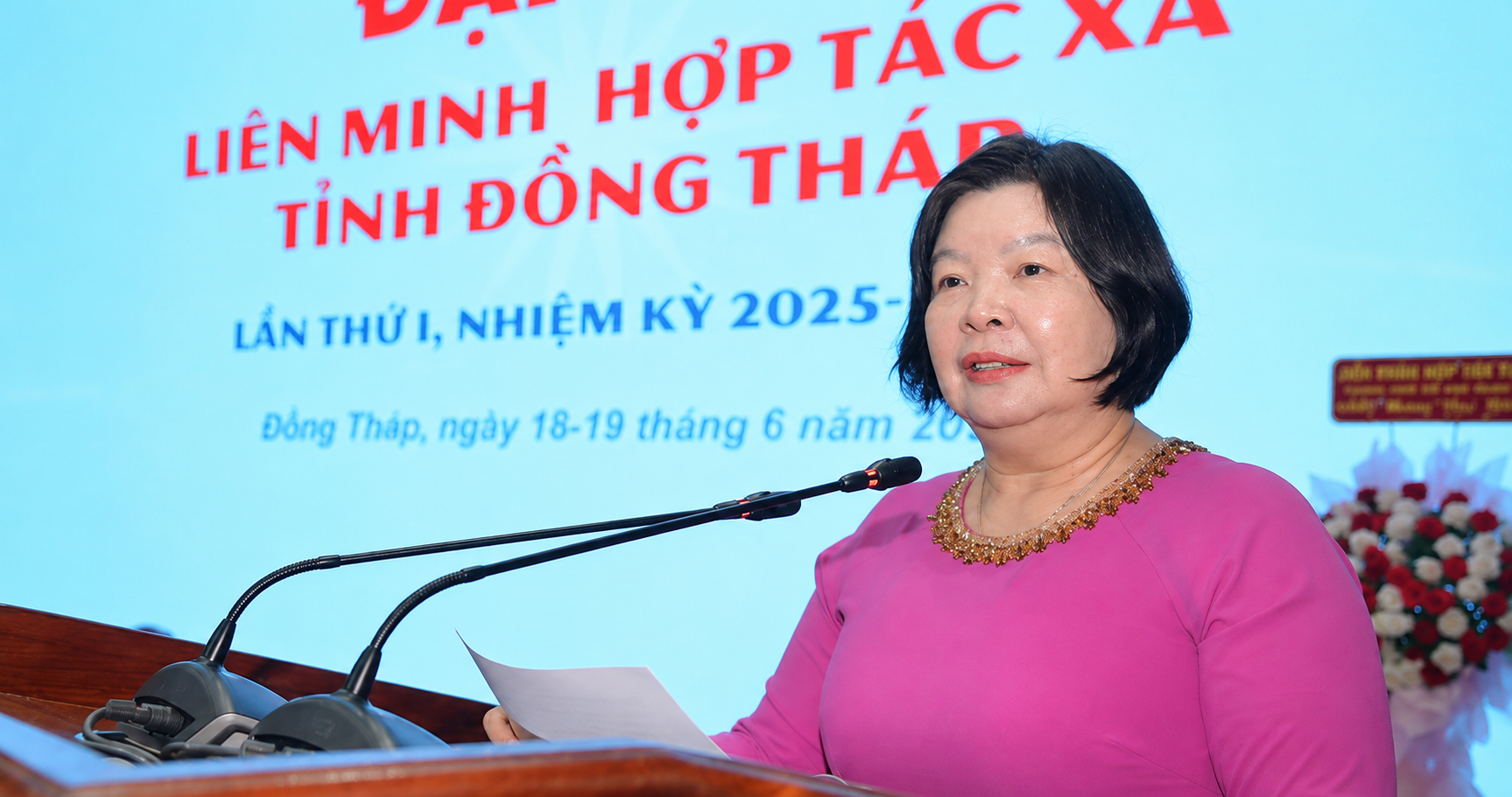Chủ tịch Liên minh Hợp tác xã Việt Nam Cao Xuân Thu Vân đánh giá Đồng Tháp là một trong những điểm sáng của cả nước về tư duy kinh tế nông nghiệp.