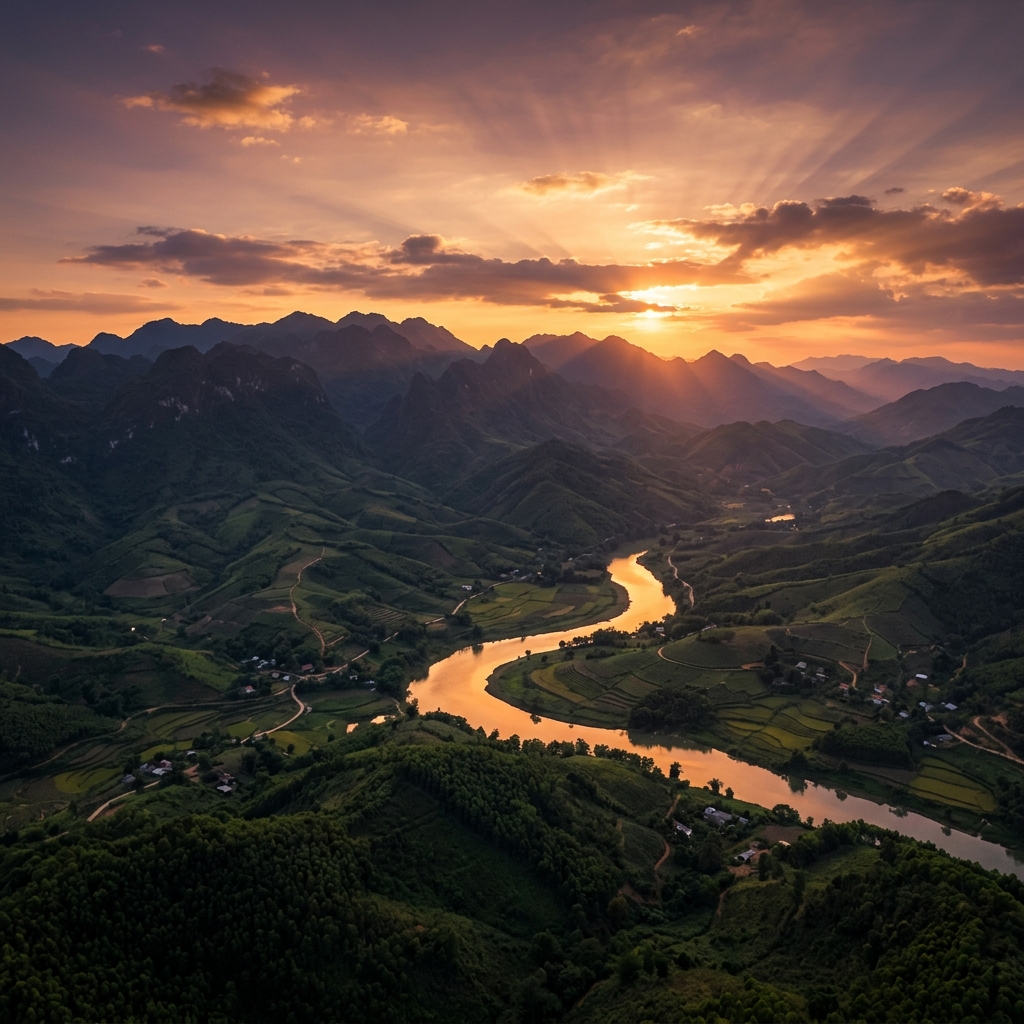 Hoàng hôn trên vùng nguyên liệu Thanh Hóa