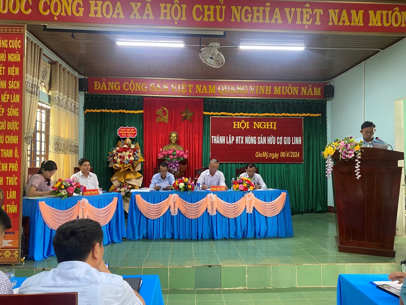Mô hình sản xuất lúa hữu cơ liên kết tại HTX Xuân Hòa – Gio Linh. Ảnh: Trung tâm Khuyến nông tỉnh Quảng Trị