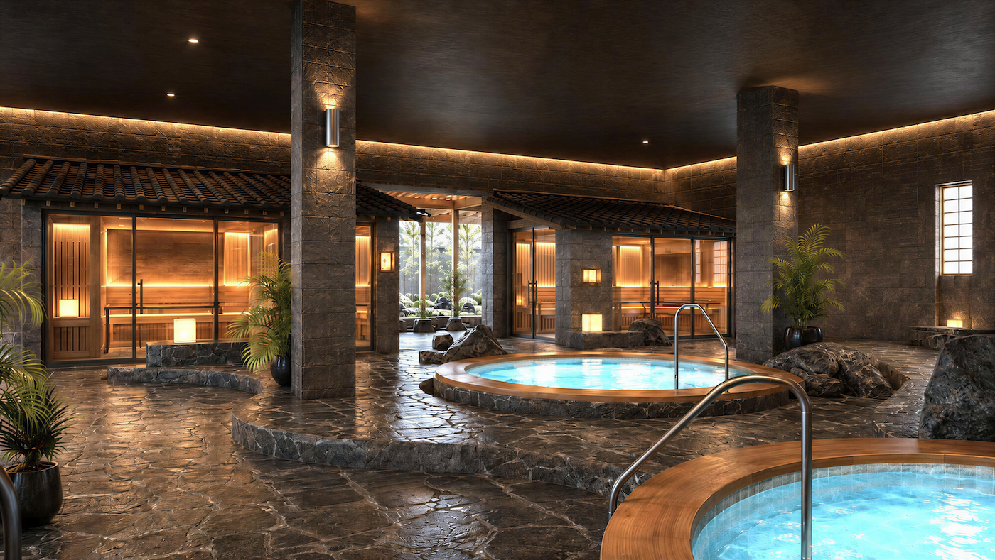 Sun Festo Town mang mô hình căn hộ Onsen trị liệu đầu tiên đến Quảng Ninh. Ảnh: Sun Property.