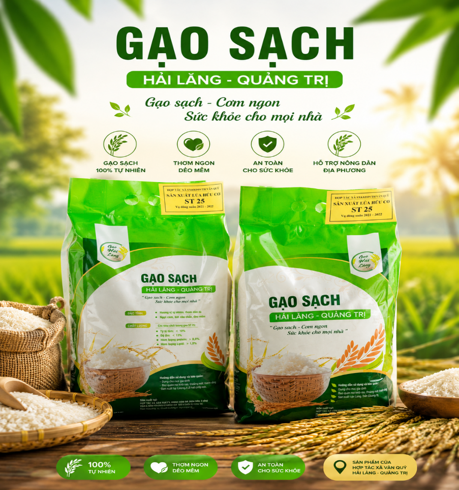 Sản phẩm của Hợp tác xã nông nghiệp Văn Quỹ.