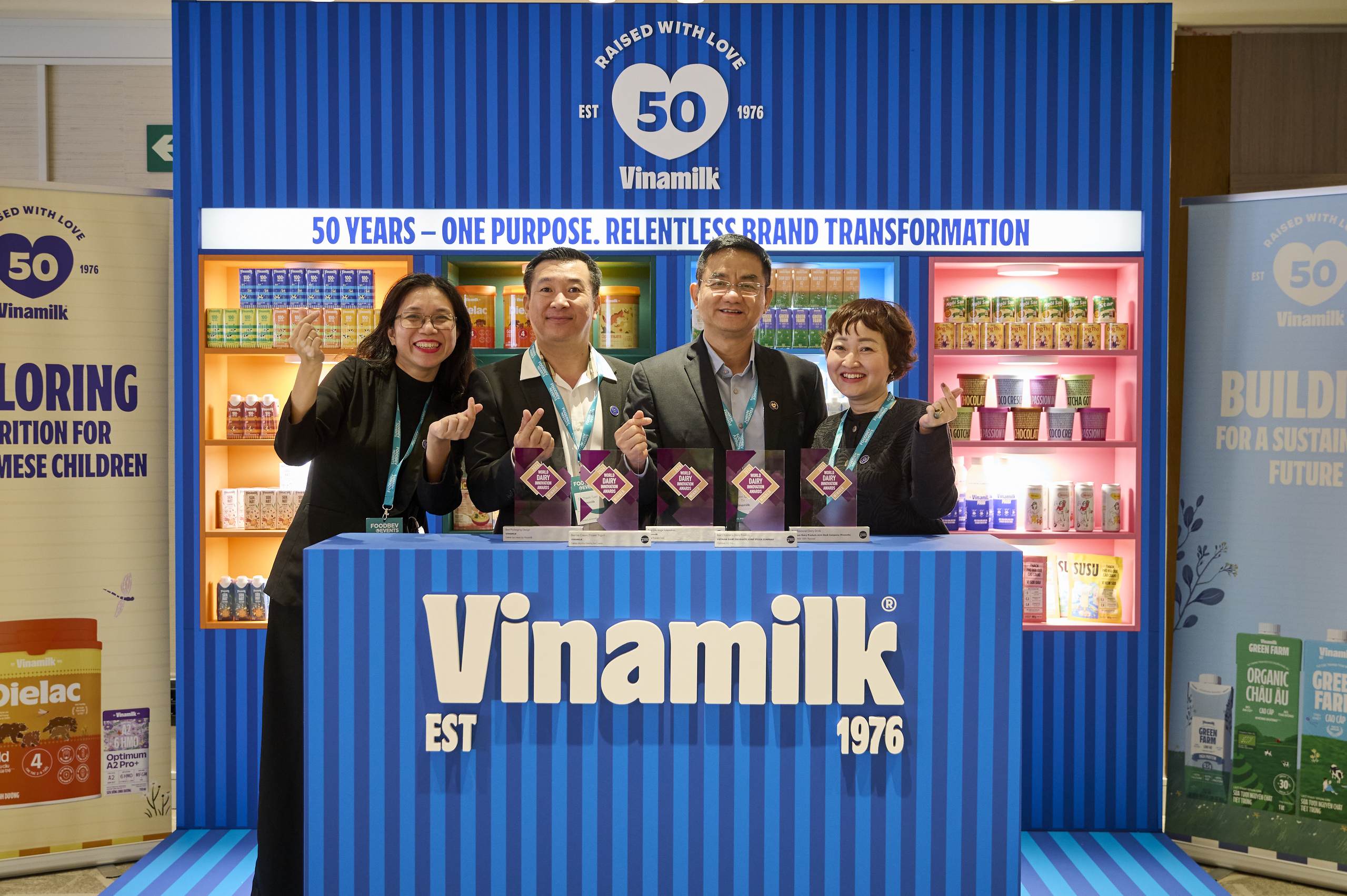 Vinamilk giành chiến thắng áp đảo với 5 hạng mục tại Giải thưởng Đổi mới Ngành sữa Thế giới (Ảnh: VN).