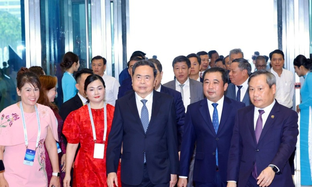 Ủy viên Bộ Chính trị, Chủ tịch Quốc hội Trần Thanh Mẫn đến tham dự hội nghị công bố Quy hoạch tổng thể Thủ đô Hà Nội tầm nhìn 100 năm và xúc tiến đầu tư năm 2026.