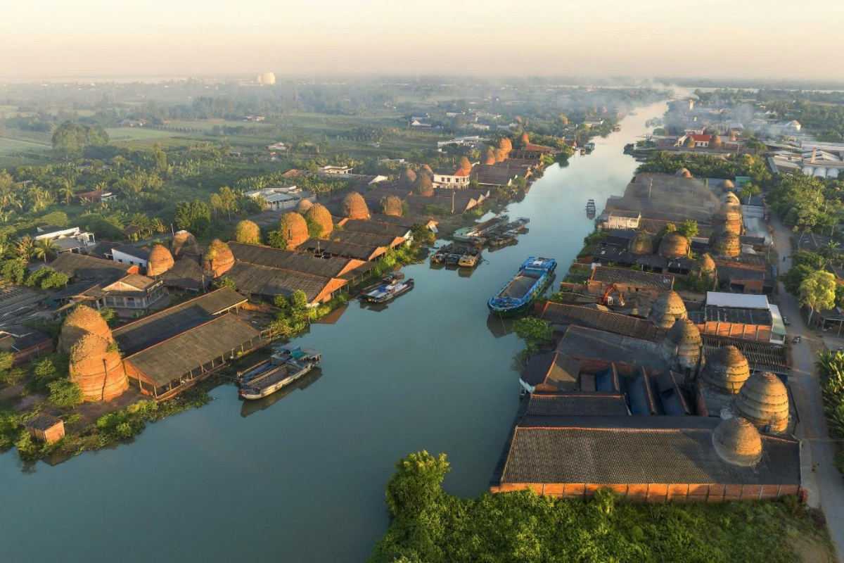 Dòng Cổ Chiên bồi đắp đôi bờ Vĩnh Long (Ảnh: Trung tâm Xúc tiến Du lịch tỉnh Vĩnh Long)