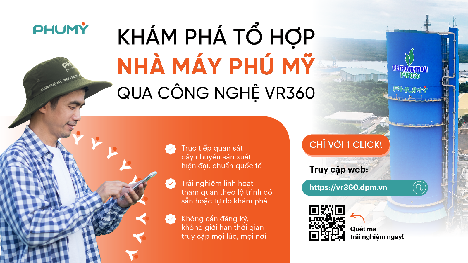 Nền tảng tham quan tổ hợp Nhà máy Phú Mỹ trực tuyến bằng công nghệ VR360.