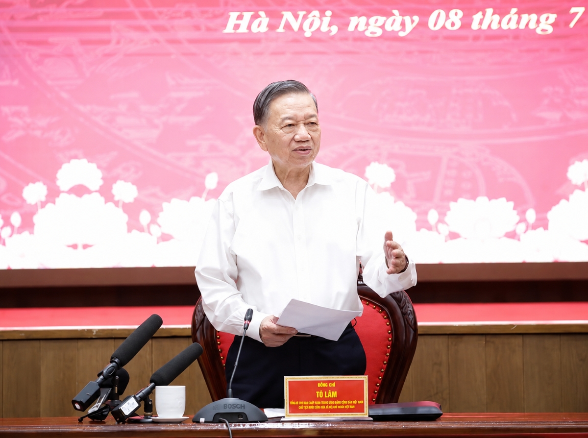 Tổng Bí thư, Chủ tịch nước Tô Lâm phát biểu chỉ đạo.